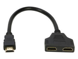 30cm HDMI Male to 2 Female Port 1x2 1-In-2-Out V1.4 1080P Splitter Cable Switch Adapter Converter for HDTV Tablet XBOX 30cm HDMI Male to 2 Female Port 1x2 1-In-2-Out V1.4 1080P Splitter Cable Switch Adapter Converter for HDTV Tablet XBOX