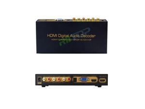 HDMI Digital Audio Decoder Extractor Splitter Fiber 2CH/5.1CH HDMI to HDMI + VGA + SPDIF + 5.1CH + HP HDMI Digital Audio Decoder Extractor Splitter Fiber 2CH/5.1CH HDMI to HDMI + VGA + SPDIF + 5.1CH + HP