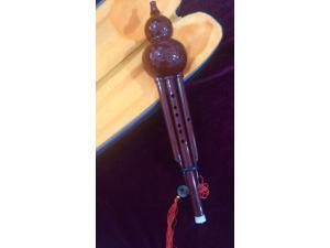 Chinese Traditional Gourd Flute Bottle Gourd Silk Hulusi Imitative Jade Brown Chinese Traditional Gourd Flute Bottle Gourd Silk Hulusi Imitative Jade Brown