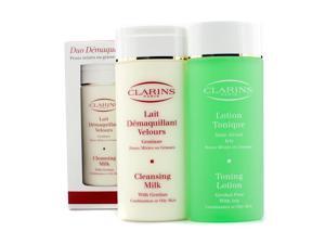 Clarins - Cleansing Duo (Combination/Oily Skin): Cleansing Milk 200ml/7oz + Toning Lotion 200ml/6.8oz - 2pcs Clarins - Cleansing Duo (Combination/Oily Skin): Cleansing Milk 200ml/7oz + Toning Lotion 200ml/6.8oz - 2pcs