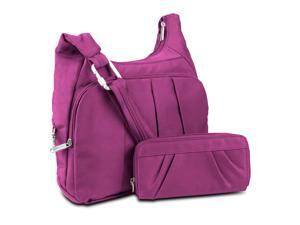 Travelon Anti-Theft Convertible Hobo with RFID Blocking Wallet, Orchid Travelon Anti-Theft Convertible Hobo with RFID Blocking Wallet, Orchid