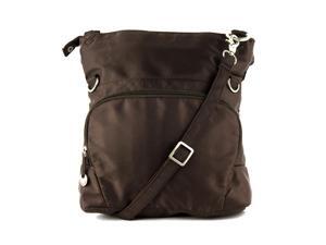 Travelon Quilted Fold-Over Shoulder Bag (Brown) Travelon Quilted Fold-Over Shoulder Bag (Brown)