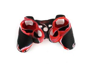 Camouflage Silicone Cover Case Skin for PS3 Controller Red with Black Camouflage Silicone Cover Case Skin for PS3 Controller Red with Black