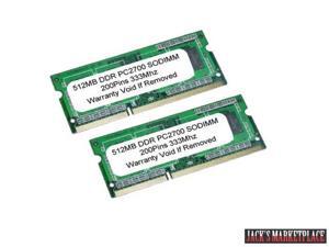 1GB (2x512MB) PC2700 DDR-333MHz 200pin SODIMM LAPTOP MEMORY (Ship from US) 1GB (2x512MB) PC2700 DDR-333MHz 200pin SODIMM LAPTOP MEMORY (Ship from US)