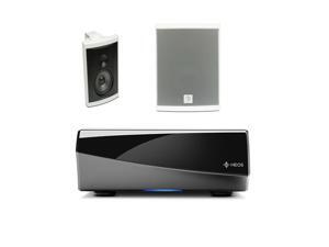 Denon HEOS Wireless Amplifier with Boston Acoustics Voyager 50 Outdoor Speakers (White) Denon HEOS Wireless Amplifier with Boston Acoustics Voyager 50 Outdoor Speakers (White)