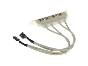 4-Port Mainboard USB 2.0 Header Host Case Rear Panel Backup Bracket Extension 4-Port Mainboard USB 2.0 Header Host Case Rear Panel Backup Bracket Extension