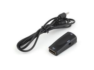 New HDMI female to VGA Converter Adapter 1080P With Audio Cable For PC TV P5 Black New HDMI female to VGA Converter Adapter 1080P With Audio Cable For PC TV P5 Black