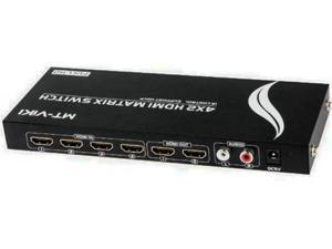 4X2 HDMI Matrix Switch MT-HD4X2 1080P 3D Support Black 4X2 HDMI Matrix Switch MT-HD4X2 1080P 3D Support Black