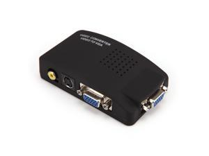 AV S-Video RCA Composite Video to PC Laptop VGA Converter Adapter New AV S-Video RCA Composite Video to PC Laptop VGA Converter Adapter New
