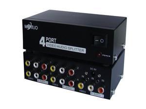 Original MT-VIKI 4 Port 1 In 4 Out 3RCA AV Audio Video Splitter Amplifier for Cable Box DVD DVR Analog TV Original MT-VIKI 4 Port 1 In 4 Out 3RCA AV Audio Video Splitter Amplifier for Cable Box DVD DVR Analog TV