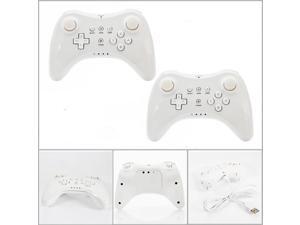 Lot2 U Pro Wireless Controller Gamepad + USB Cable for Nintendo Wii U White Lot2 U Pro Wireless Controller Gamepad + USB Cable for Nintendo Wii U White