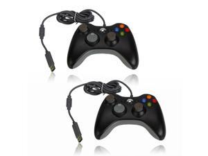 2X Wired USB Game Controller for Microsoft Slim Xbox 360 PC Windows Black 2X Wired USB Game Controller for Microsoft Slim Xbox 360 PC Windows Black