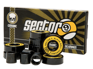 Sector 9 Black Ball Ceramic Speed Bearings for Skateboards and Longboards Sector 9 Black Ball Ceramic Speed Bearings for Skateboards and Longboards