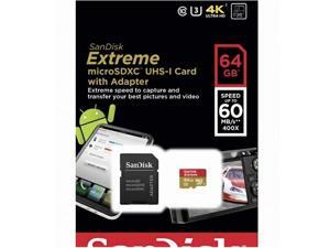 SanDisk 64GB 64G microSDXC Extreme 60MB/s U3 microSD 400X micro SD SDXC Class 10 UHS-I C10 Memory Card SDSDQXN-064G with Multifunction Memory Protective Case SanDisk 64GB 64G microSDXC Extreme 60MB/s U3 microSD 400X micro SD SDXC Class 10 UHS-I C10 Memory Card SDSDQXN-064G with Multifunction Memory Protective Case