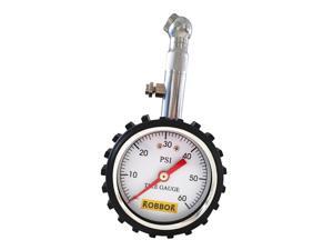 Tire Gauge 60 PSI ROBBOR Premium Tire Pressure Gauge Low Pressure Dial gauge Tire Gauge 60 PSI ROBBOR Premium Tire Pressure Gauge Low Pressure Dial gauge
