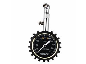 Tire Gauge 100Psi Robbor Heavy Duty Car&Motocycle Tire Pressure Gauge Tire Gauge 100Psi Robbor Heavy Duty Car&Motocycle Tire Pressure Gauge