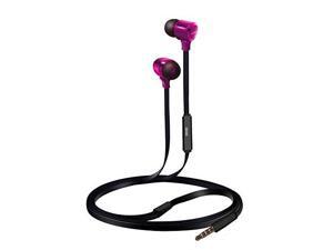 Coby CVE-115-PNK Tangle Free Flat Cable Stereo Earbuds With Mic, Pink Coby CVE-115-PNK Tangle Free Flat Cable Stereo Earbuds With Mic, Pink
