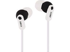 Coby CV-E108WH Tangle Free Splash Stereo Earbuds CVE108 White Coby CV-E108WH Tangle Free Splash Stereo Earbuds CVE108 White