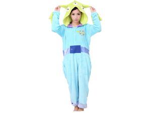 Three Eyes Monster New Neutral Autumn Winter Flannel Cartoon Lovely Pajamas Lovers One-Piece Sleepcoat Three Eyes Monster New Neutral Autumn Winter Flannel Cartoon Lovely Pajamas Lovers One-Piece Sleepcoat