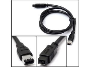 NEW 3FT/1M Black Firewire 800 to 400 9 Pin to 6 Pin Lead Cable IEEE1394B NEW 3FT/1M Black Firewire 800 to 400 9 Pin to 6 Pin Lead Cable IEEE1394B