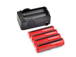 4Pcs UltraFire 3000mAh 3.7V 18650 Rechargeable Li-ion Battery + AC Smart Charger 4Pcs UltraFire 3000mAh 3.7V 18650 Rechargeable Li-ion Battery + AC Smart Charger