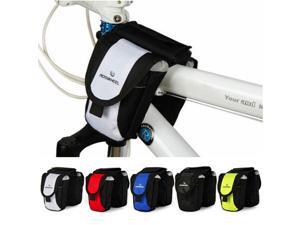 Roswheel Bike Bicycle Package Front Top Tube Frame Pannier Wear-Resisting Anti-slip Leather Double Bag Pouch Phone Color Random Roswheel Bike Bicycle Package Front Top Tube Frame Pannier Wear-Resisting Anti-slip Leather Double Bag Pouch Phone Color Random