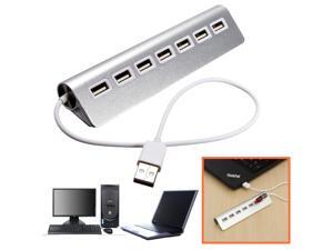 High Speed Aluminum 7 Ports USB 2.0 External Power Hub Adapter for PC Laptop Notebook High Speed Aluminum 7 Ports USB 2.0 External Power Hub Adapter for PC Laptop Notebook