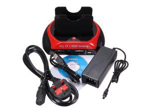 All in1 2.5” 3.5” Dual USB 2.0 Hub SATA IDE HDD Docking Station Card Reader OTB Hard Disk All in1 2.5” 3.5” Dual USB 2.0 Hub SATA IDE HDD Docking Station Card Reader OTB Hard Disk