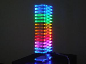 KS16 Fantasy Crystal Cube LED DIY Kit Music Spectrum VU Tower- Finished set KS16 Fantasy Crystal Cube LED DIY Kit Music Spectrum VU Tower- Finished set