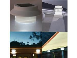 White Outdoor Solar Powered 3 LED Night Light Lamp Fence Gutter Roof Yard Wall Garden Pathway Light White Outdoor Solar Powered 3 LED Night Light Lamp Fence Gutter Roof Yard Wall Garden Pathway Light