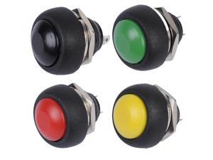 4PCS Black Red Green Yellow Mini Round Switch 12mm Waterproof Momentary Push Button Switch 250V Hot 4PCS Black Red Green Yellow Mini Round Switch 12mm Waterproof Momentary Push Button Switch 250V Hot