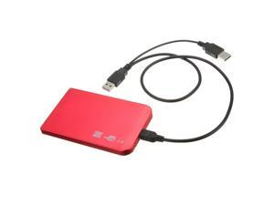 Aluminium 2.5" USB 2.0 SATA External HDD HD Hard Disk Drive Enclosure Aluminum Case BOX Red Aluminium 2.5" USB 2.0 SATA External HDD HD Hard Disk Drive Enclosure Aluminum Case BOX Red