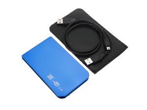 Aluminium 2.5" USB 2.0 SATA External HDD HD Hard Disk Drive Enclosure Aluminum Case BOX Blue Aluminium 2.5" USB 2.0 SATA External HDD HD Hard Disk Drive Enclosure Aluminum Case BOX Blue
