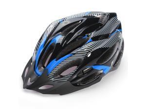 Safety Carbon EPS Safety Skiing Mountain Bike Helmet Carbon Colour with Visor - Black/Blue Safety Carbon EPS Safety Skiing Mountain Bike Helmet Carbon Colour with Visor - Black/Blue