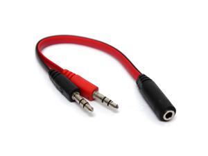 3.5mm AUX Audio Mic Splitter Cable Earphone Headphone Adapter 1 Female To 2 Male 3.5mm AUX Audio Mic Splitter Cable Earphone Headphone Adapter 1 Female To 2 Male