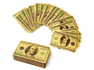 24k Gold Karat Foil Plated Poker Playing Cards US Dollar 24k Gold Karat Foil Plated Poker Playing Cards US Dollar