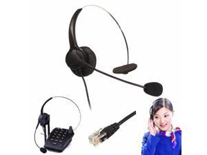 Monaural RJ11 Noise Cancelling Call Center Operator Telephone Headset Microphone Monaural RJ11 Noise Cancelling Call Center Operator Telephone Headset Microphone