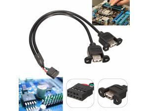 9 Pin to Dual USB 2.0 Type A Female Header Adapter Cable Motherboard Mainboard 9 Pin to Dual USB 2.0 Type A Female Header Adapter Cable Motherboard Mainboard