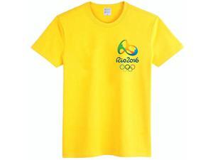 Rio 2016 Olympic games mascot T-shirt Vinicius commemorative shirt classic T-shirt(chest pattern style) Rio 2016 Olympic games mascot T-shirt Vinicius commemorative shirt classic T-shirt(chest pattern style)