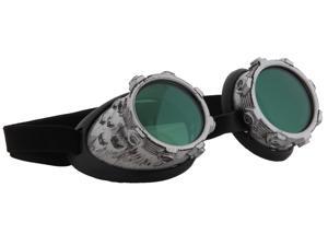 Steampunk CyberSteam Costume Goggles Silver Green Adult One Size Steampunk CyberSteam Costume Goggles Silver Green Adult One Size