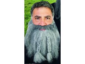 12" Grey Halfling Costume Beard With Braids One Size 12" Grey Halfling Costume Beard With Braids One Size