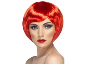 Babe Short Bob Costume Wig Adult Red One Size Babe Short Bob Costume Wig Adult Red One Size