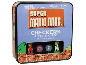 Super Mario Bros Checkers & Tic-Tac-Toe Collector's Edition Board Game Super Mario Bros Checkers & Tic-Tac-Toe Collector's Edition Board Game