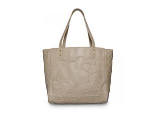 Tote Bag - Hello Kitty - Quilted Taupe Tote New Licensed Gifts santb1419 Tote Bag - Hello Kitty - Quilted Taupe Tote New Licensed Gifts santb1419