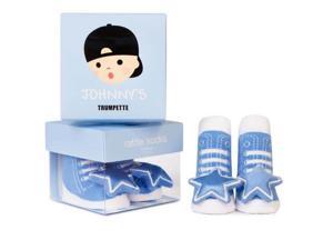 Socks - Trumpette - Johnny Rattle Blue Baby Accessories 0-12 Mos Socks - Trumpette - Johnny Rattle Blue Baby Accessories 0-12 Mos
