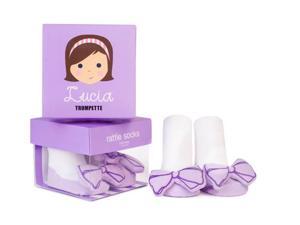 Socks - Trumpette - Lucia Rattle Lavender Baby Accessories 0-12 Mos Socks - Trumpette - Lucia Rattle Lavender Baby Accessories 0-12 Mos