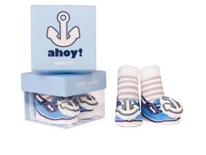 Socks - Trumpette - Ahoy Rattle Blue Baby Accessories 0-12 Mos Socks - Trumpette - Ahoy Rattle Blue Baby Accessories 0-12 Mos