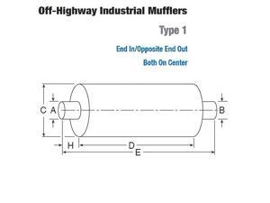 NELSON GLOBAL PRODUCTS 201575N TYPE 1 - ROUND MUFFLER NELSON GLOBAL PRODUCTS 201575N TYPE 1 - ROUND MUFFLER