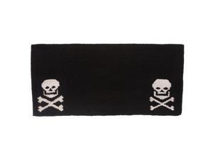 Wool Saddle Blanket with Skulls Black/White 36"x34" Wool Saddle Blanket with Skulls Black/White 36"x34"