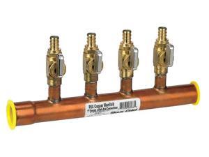 SIOUX CHIEF 672XV0431PK PEX COPPER MANIFOLD W/ VALVES 1" FEMALE SWEATXMALE SWEAT SIOUX CHIEF 672XV0431PK PEX COPPER MANIFOLD W/ VALVES 1" FEMALE SWEATXMALE SWEAT